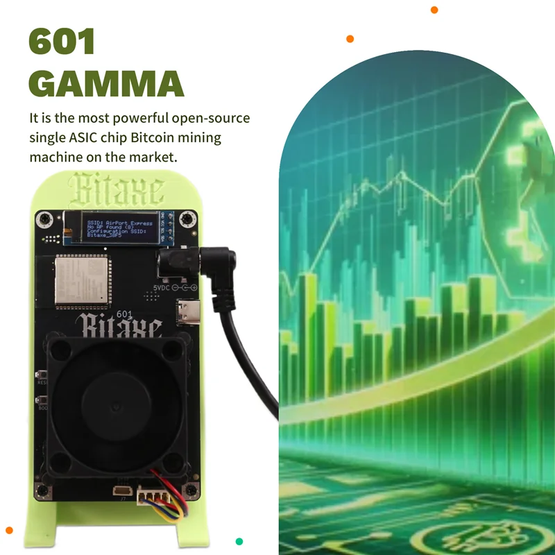 

AT93-Bitaxe Gamma 601 Solo Miner 1,2TH/S 18-22 Вт Bitcoin Crypto BTC Miner BM1370 Asic Chip от Antminer S21 Pro