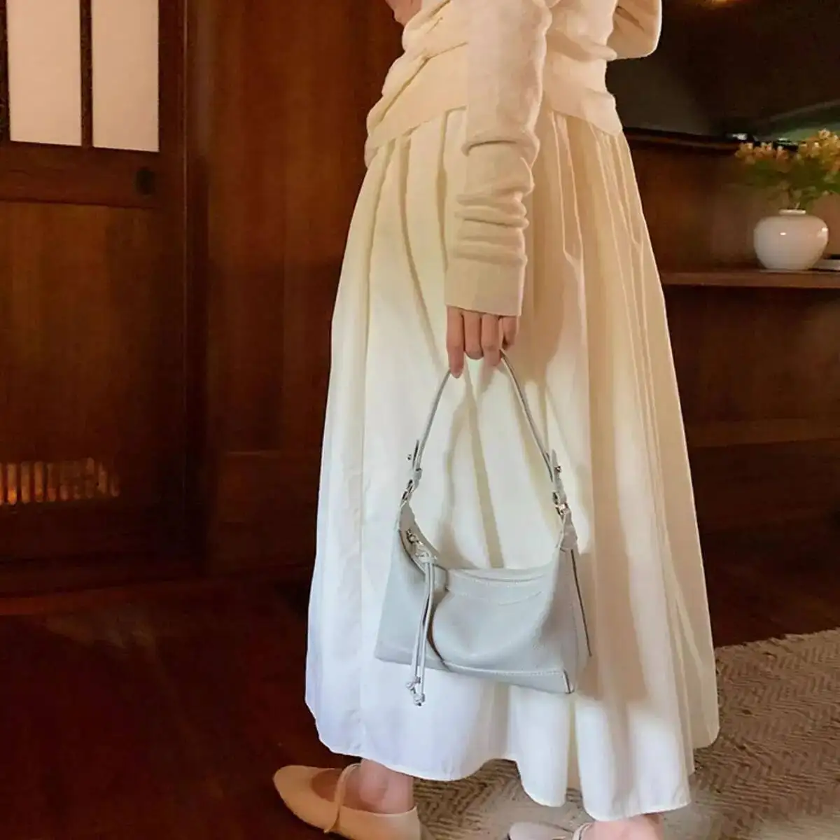 Bloom High Street Blue Underarm Y2k Hot Girls Pu Leather Hobos Bag Handbag Female Haruku Aesthetic Shoulder Bags 2025