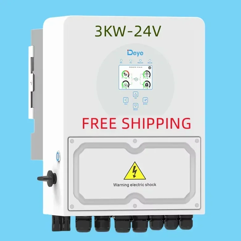 WiFi IP65 Hybrid Solar Inverter Single Phase 3KW 24V EU Stock