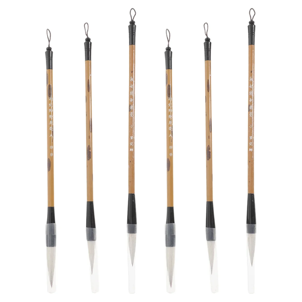 6Pcs Chinese Calligraphy Brush Multi-Function Painting Brush Practice Tool Writing Supplies for Beginners Students Professionals