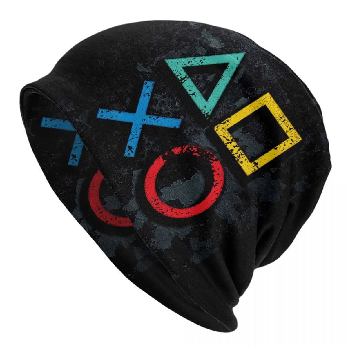 Playstations Buttons Skullies Beanies Caps Unisex Winter Knit Hat  Street Adult Game Gamer Gift Bonnet Hats Outdoor Ski Cap