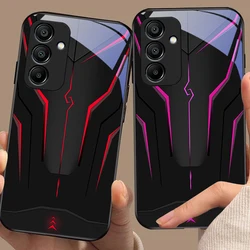 Mechanical Cool Yellow For Samsung Galaxy A15 5G 54 4G 51 50 24 35 90 71 12 51 53 52S 80 22 34 Black Tempered Glass Phone Case