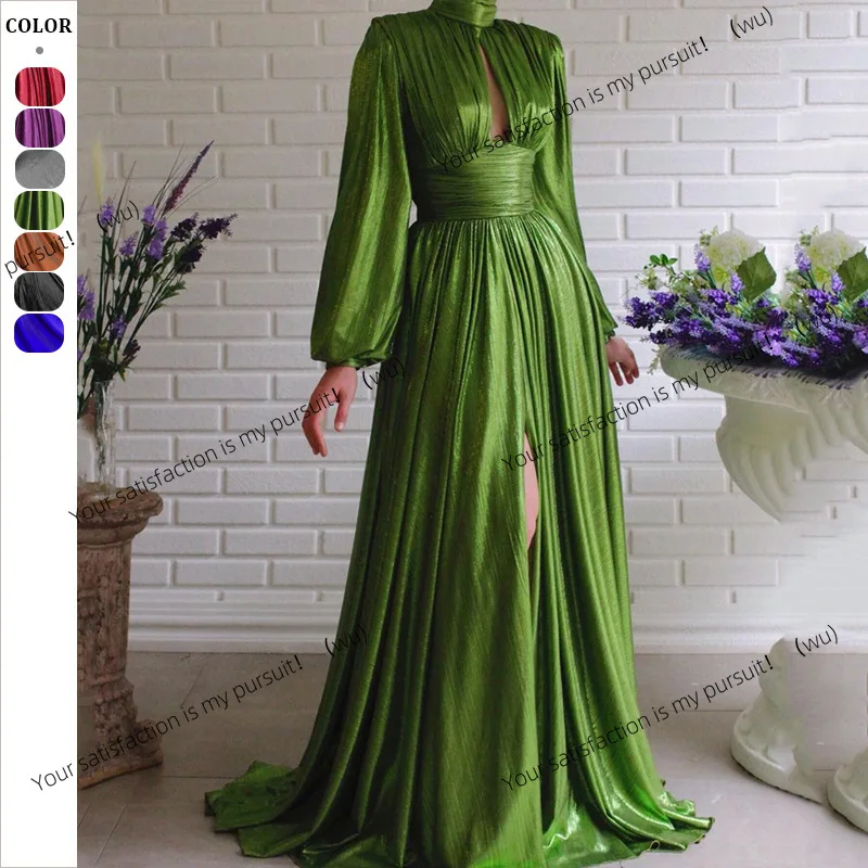 

Популярное цветное платье с завязкой на талии, сексуальное зеленое платье авокадо, длинная юбка для женщин, однотонная летняя юбка для отдыха