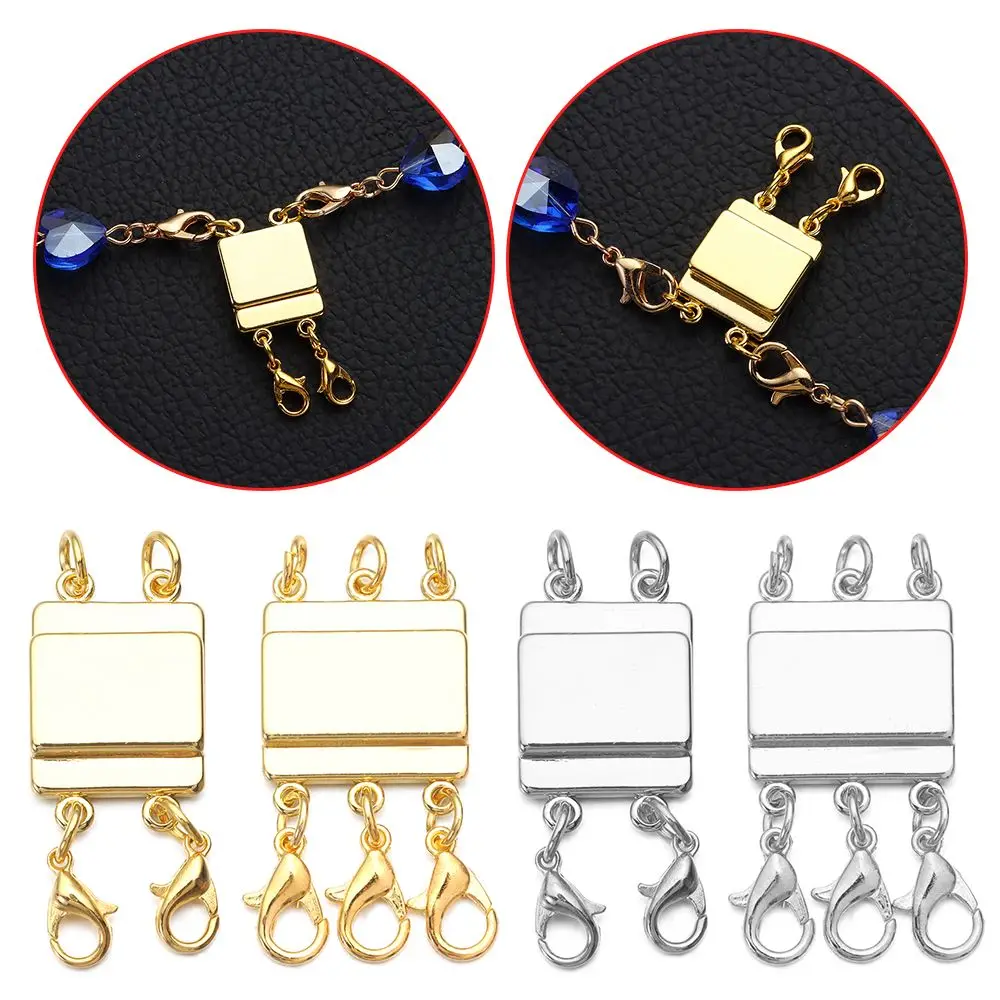 Gold Silver Color Layering Magnetic Necklace Clasp Magnetic Necklace Connector For Layered Bracelet Necklace Jewelry Accessories