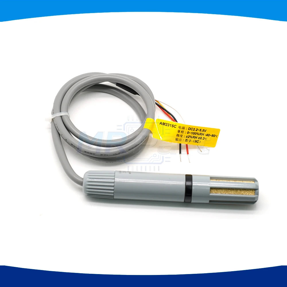 AM2315C Duct-Mounted/Wall-Mounted Temperature And Humidity Sensor Probe IIC Output Industrial-Grade High Precision