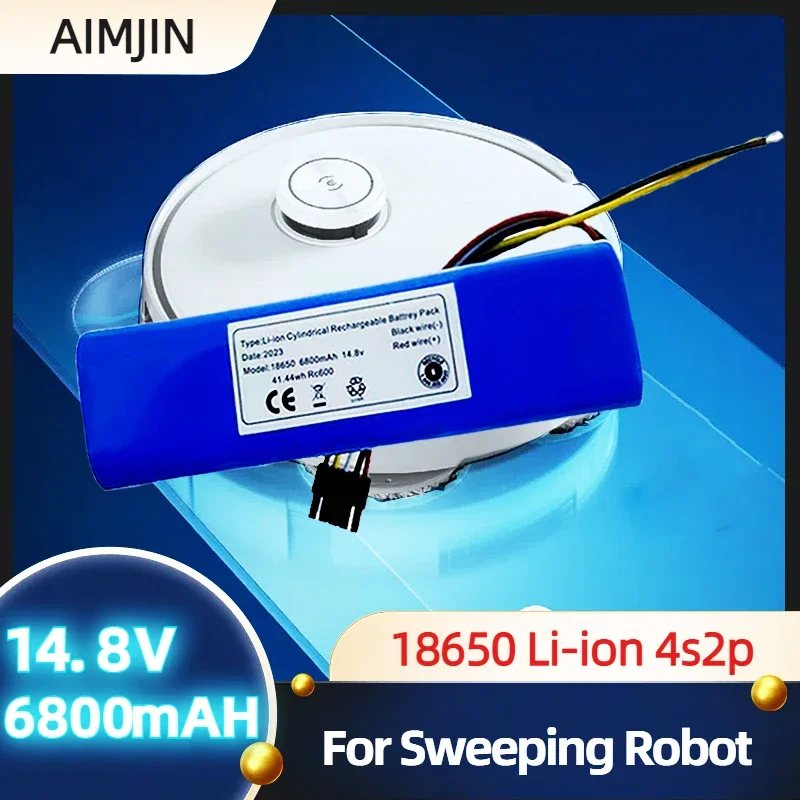 

2PCS 18650 14.8V 4s2p 6800mAh Li-ion Battery for CECOTEC CONGA 4090 4490 4690 4590Robot Vacuum Cleaner