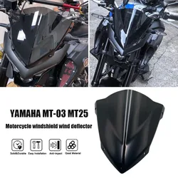 Windscreen For Yamaha MT-03 MT25 2020 - 2024 MT03 MT-25 Motorcycle Wind Screen Deflectors Windshield accesorios para moto