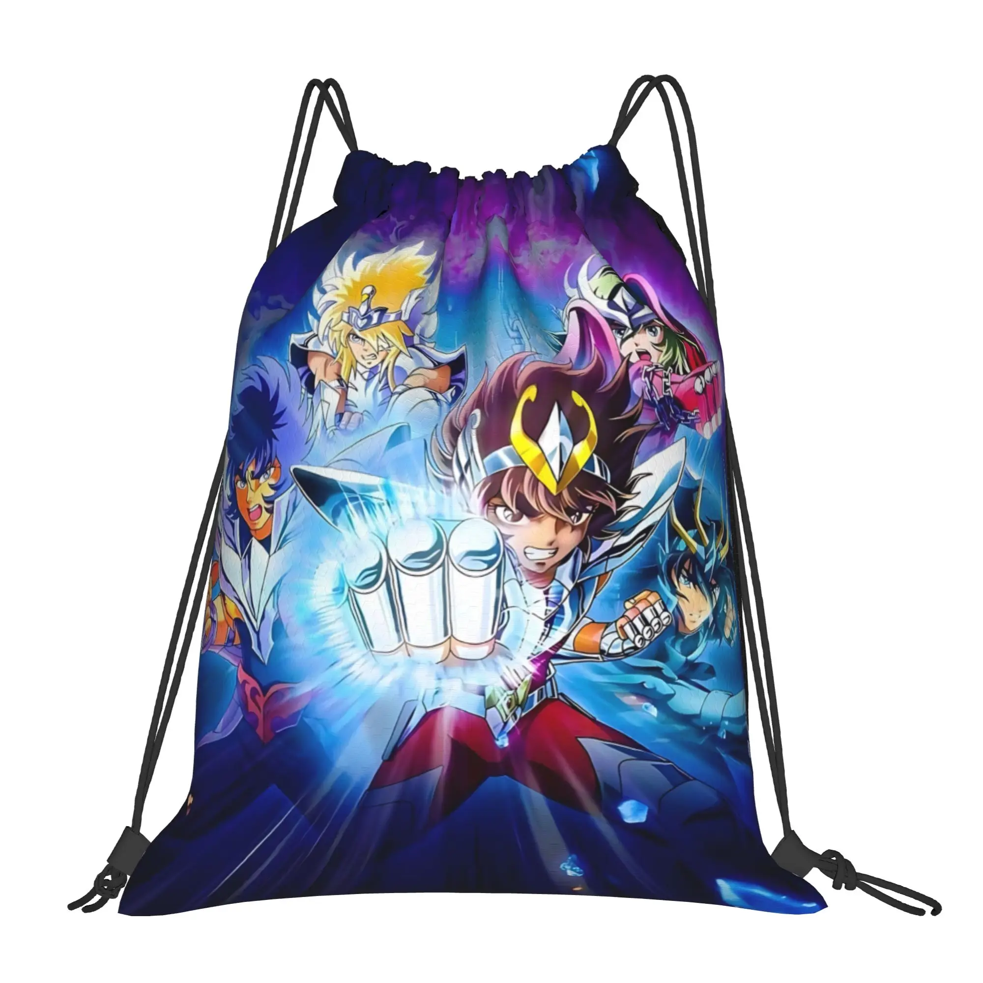 sports Pouch Saint Seiya  Portable Hiking Drawstring Bags Riding Backpack Gym Clothes Storage Backpacks