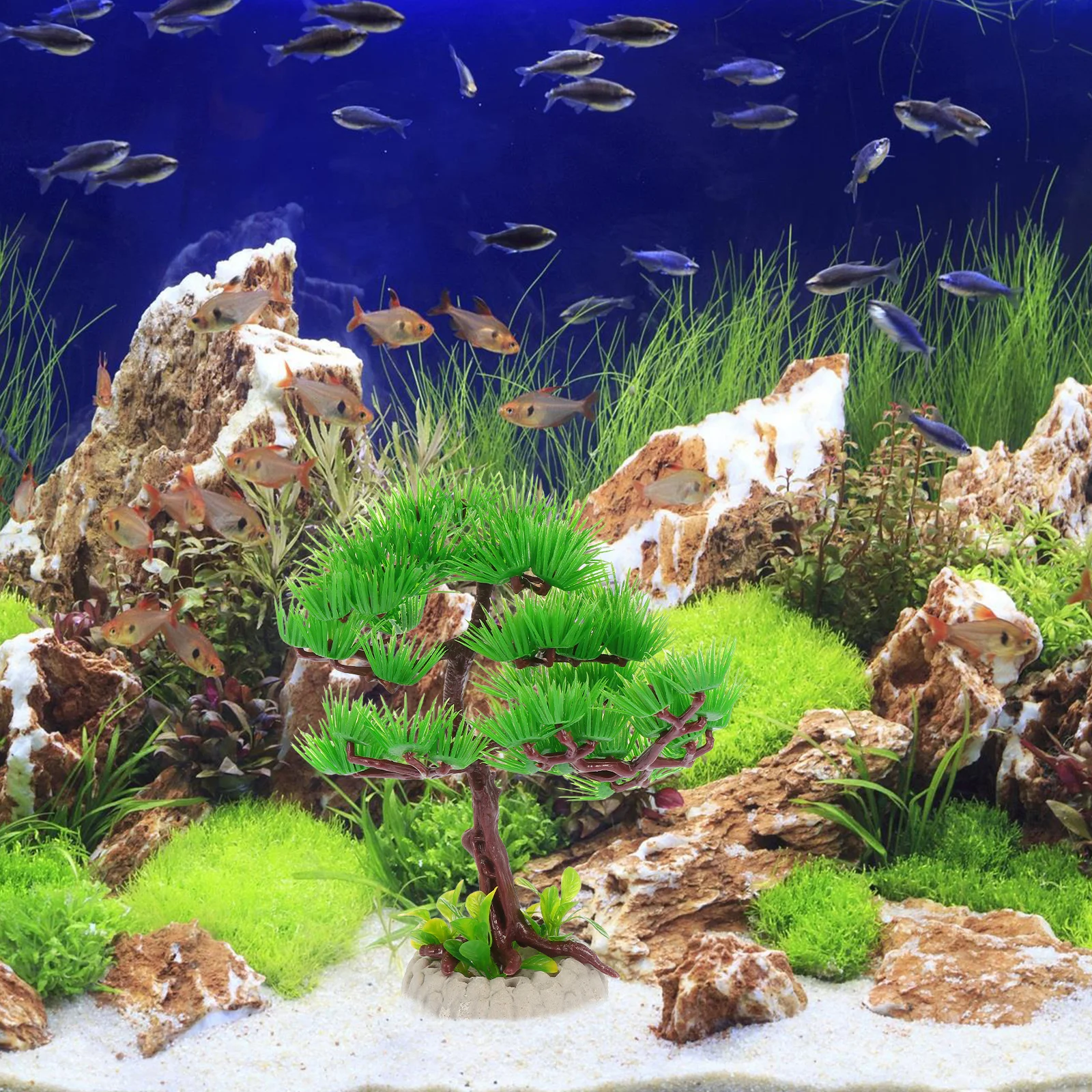 

1Pcs Fish Tank Resin Decoration Aquatic Plant Pine Tree Aquarium Ornament Resin Craft Landscape Aquarium Accessory