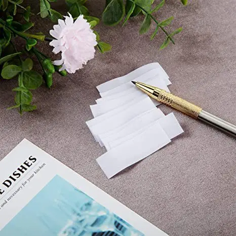 

20Pcs Writable Fabric Clothing Labels Iron on Blank Name Tags Laundry Nursing Home Office Garment Identification