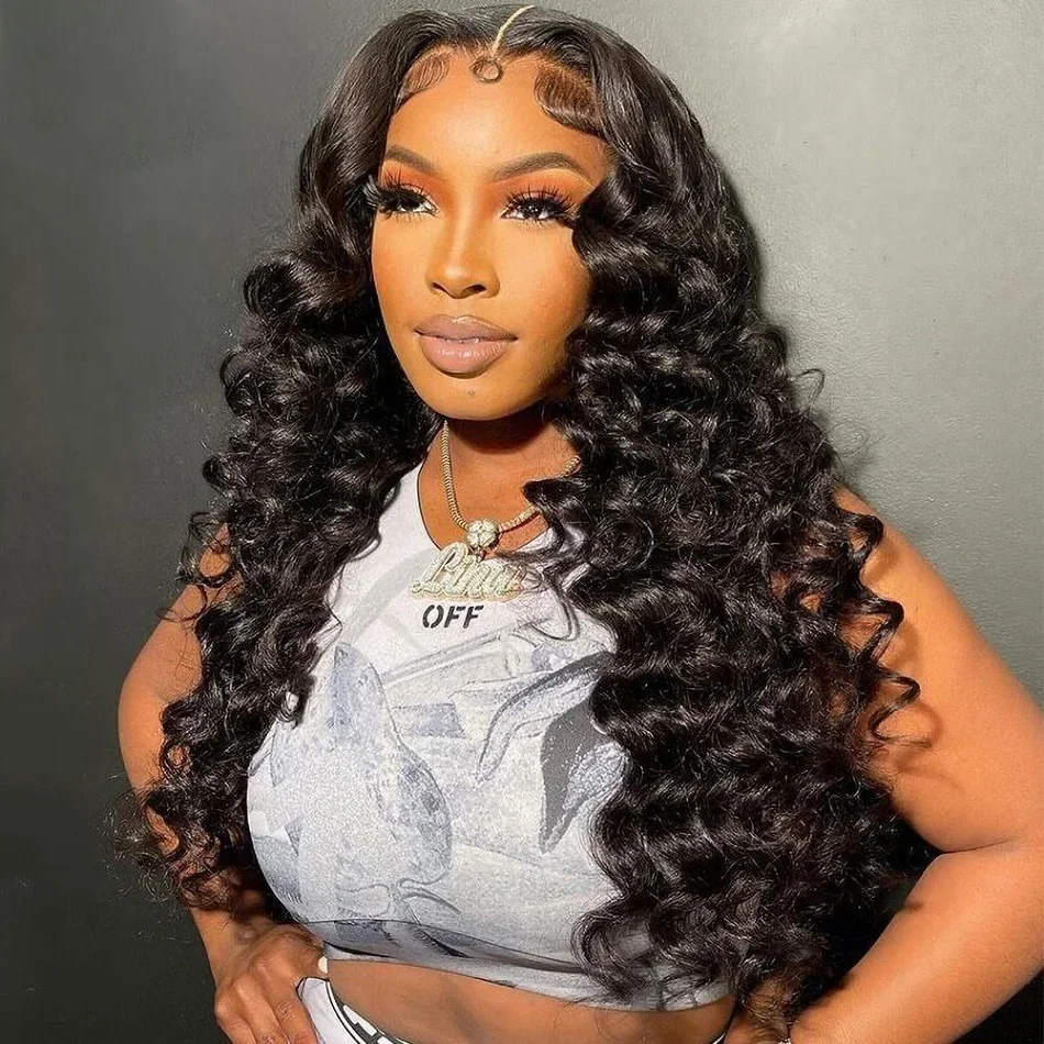 

Парик из натуральных волос 13x4 13x6 Deep Curly Wigs Hair Water Wave Lace Front, бразильский, с предварительно выщипанной линией роста волос, для женщин, 30-40 дюймов