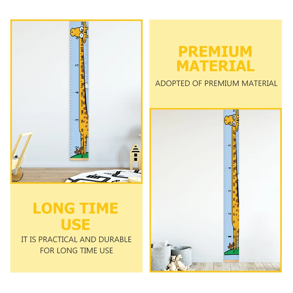 

Height Chart Stickers Kids Baby Growth Measurement Waterproof Canvas Wood Ruler Wall Decor Easy Install Remove Practical Durable