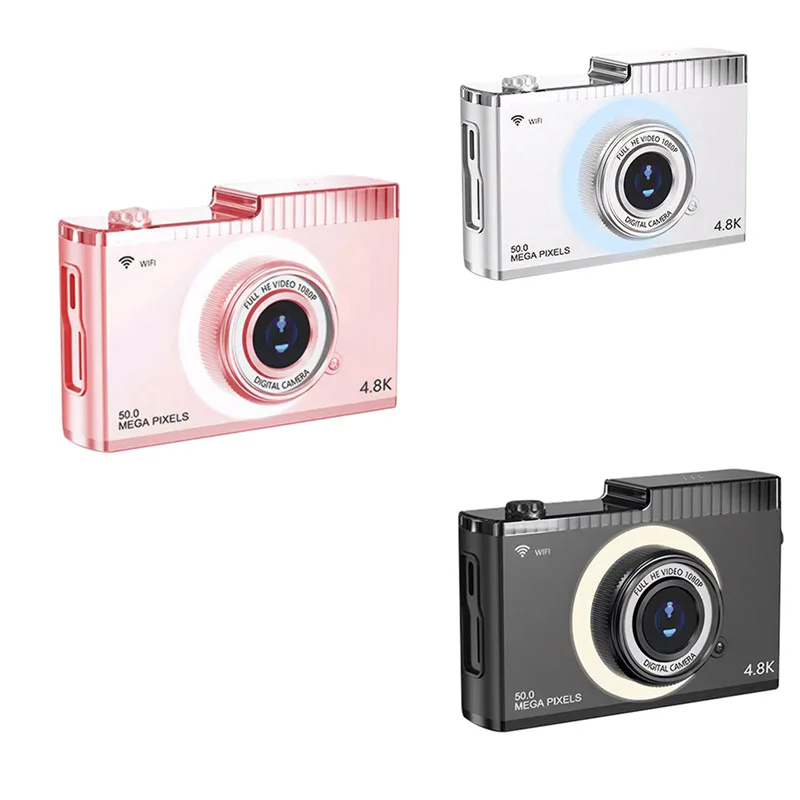 4K FHD 50MP Digital Camera Auto Focus Camera 2.4Inch IPS Screen WIFI Compact Camera With Fill Light For Students