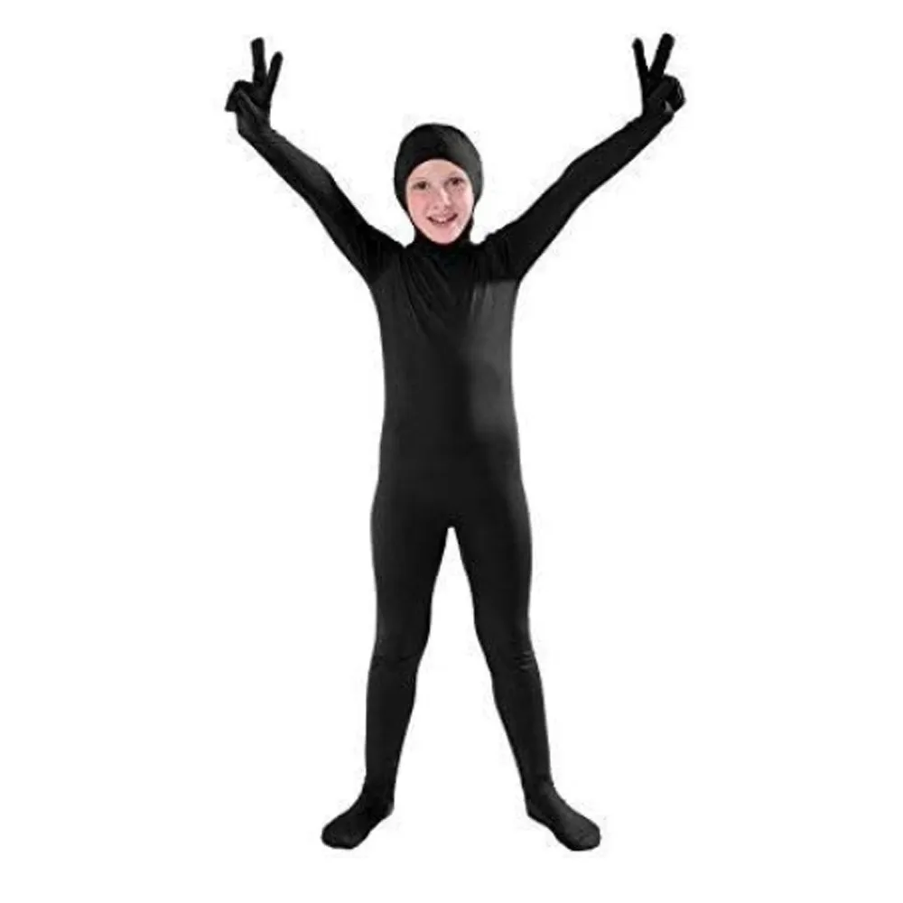 Esposizione del viso Body Suit Costume da ballo Tutto che copre loween Outfit Colore puro Vestibilità attillata Pantaloni ortodici a vita bassa Fibra di poliestere