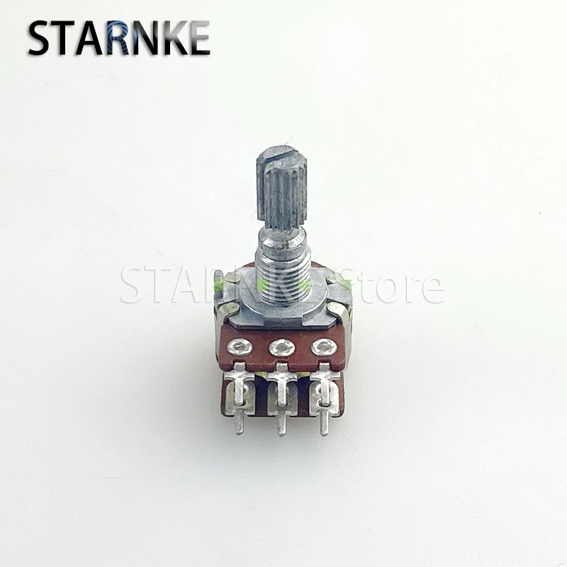 2PCS 16 Type B10K Double Potentiometer With Center Positioning 6-foot Shaft Length 20MM Volume Potentiometer