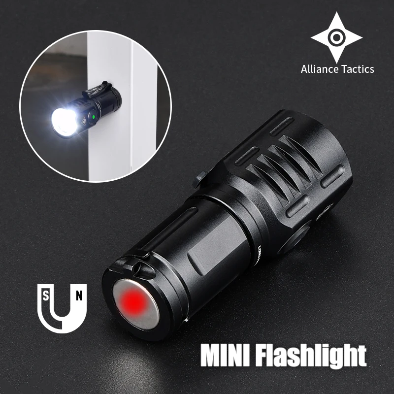 High Lumens  Usb Rechargeable Strong Light Variable Focus with Floodlight  Mini Flashlight  For Camping Outdoor Emergency