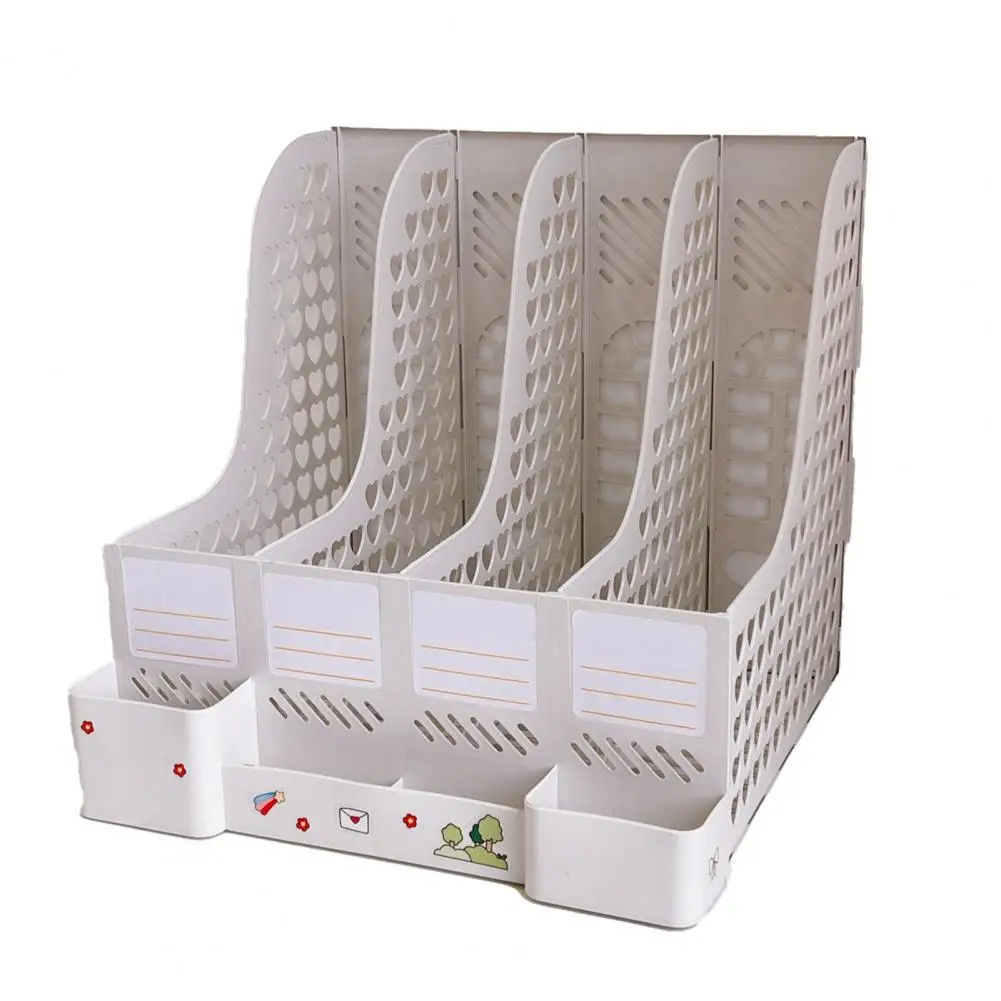 Practical  Great Compartmentalized File Storage Rack Sturdy File Box Ornamental   for School