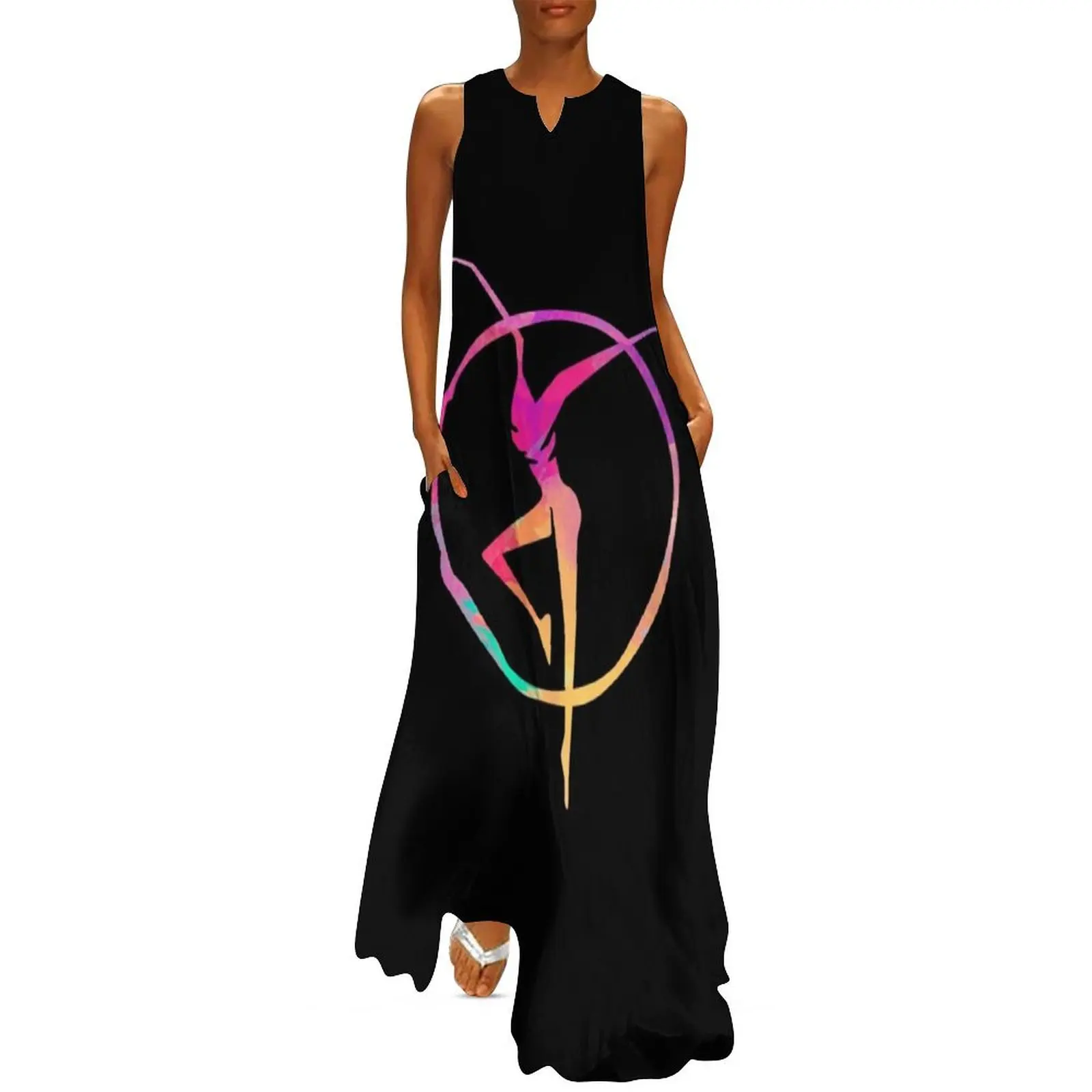 

DMB Colorfull Logo Graphic Long Dress Woman clothes women's luxury party dress Dress