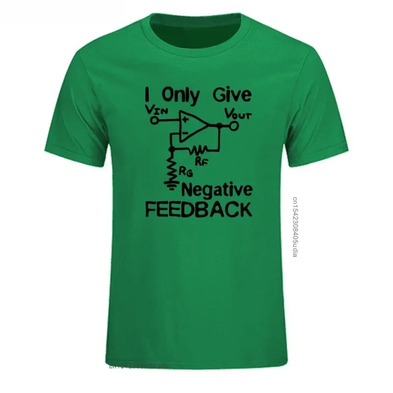 New Funny Cotton Oversized T Shirt Men Cotton Print Tee I Give Negative Feedback Computer Engineer T-Shirt New Fashion