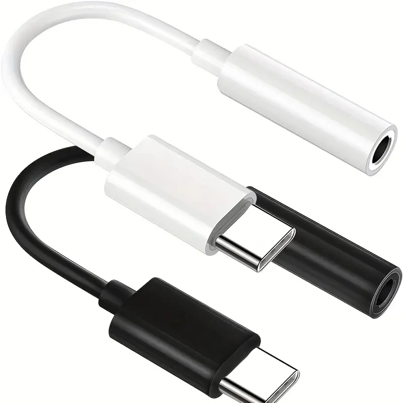 

2PCS USB Type C to 3.5mm Jack Audio Adapter Cable Converter USB-C Earphone Adapter for iPhone 17pro Max Samsung Galaxy Huawei