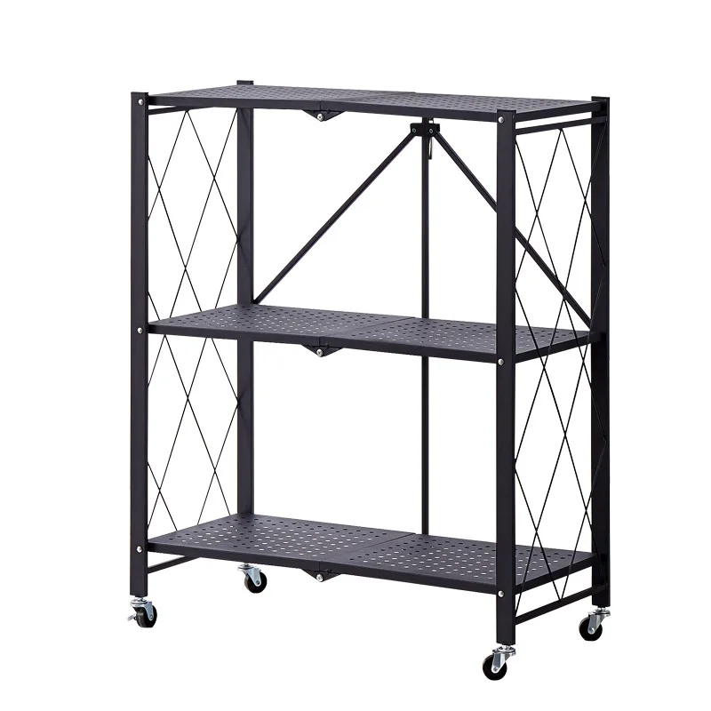 Convenient storage folding rack, multi-layer storage rack, household stainless steel bathroom storage rack, storage rack