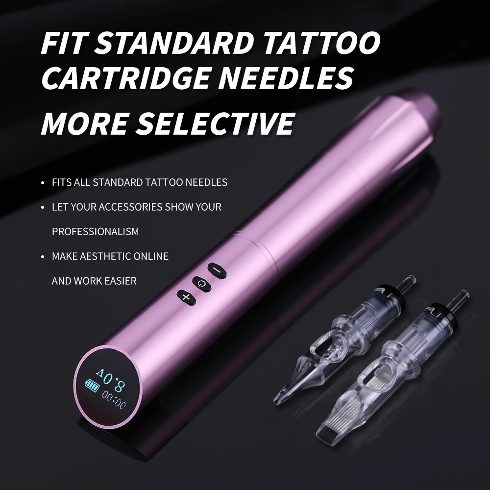 2024 Nieuwe Tattoo Machine Draadloze Pen Met Batterij Boetiek Roterend Borduurwerk Draadloze Tattoo Pen Make-Up Perman Make-Up Aanbod