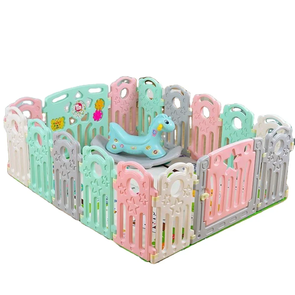 Baby Play Pen Playpen Updated Modern Design Children Playground Kids Play Yard Game Fence Foldable Plastic Portable Baby Playpen