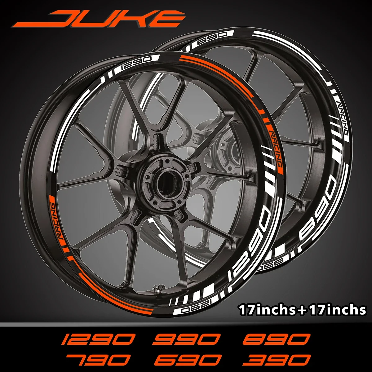 

Reflective Motorcycle Wheel Stickers Hub Decals For KTM Ready To Race R2R Super Duke 690 790 890 1290 390