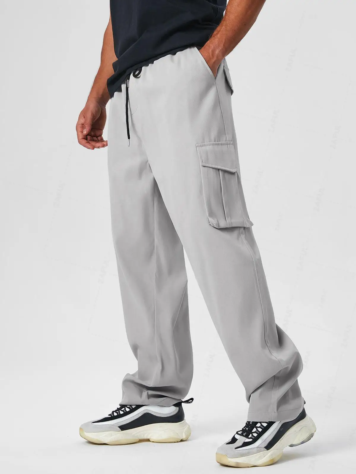 ZAFUL Straight Leg Large Pocket Design Cargo Pants