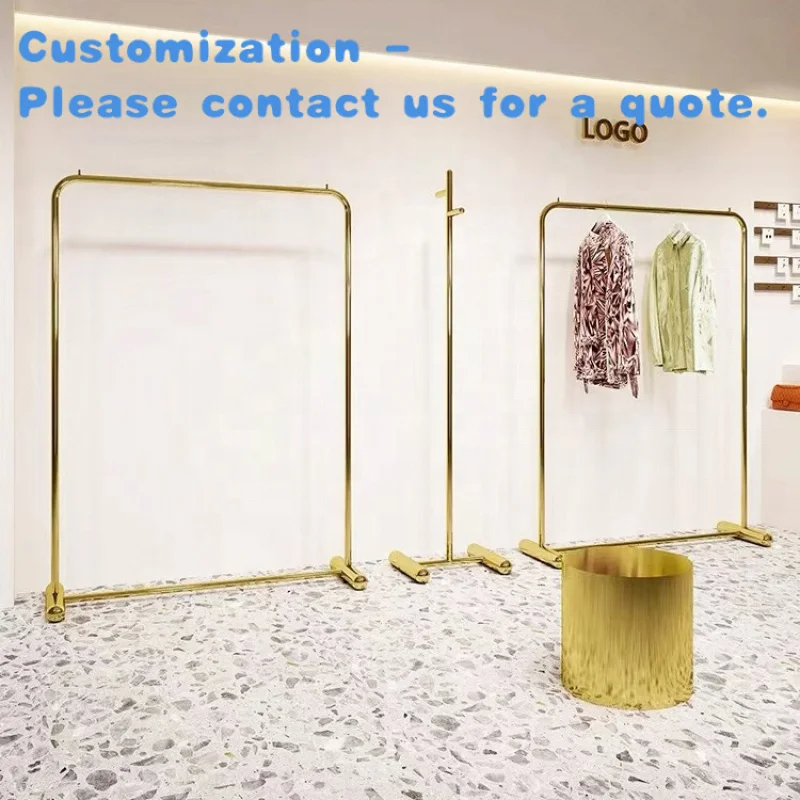 

custom.Heavy Duty Clothing Racks Boutique Shop Retail Single Pole Clothes Rack Display Portable Garment Stand