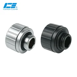 IceManCooler OD14MM Hard Tubing Fittings,Rigid Pipe Connector For Computer Server,Workstation Cooling,Black,Silver