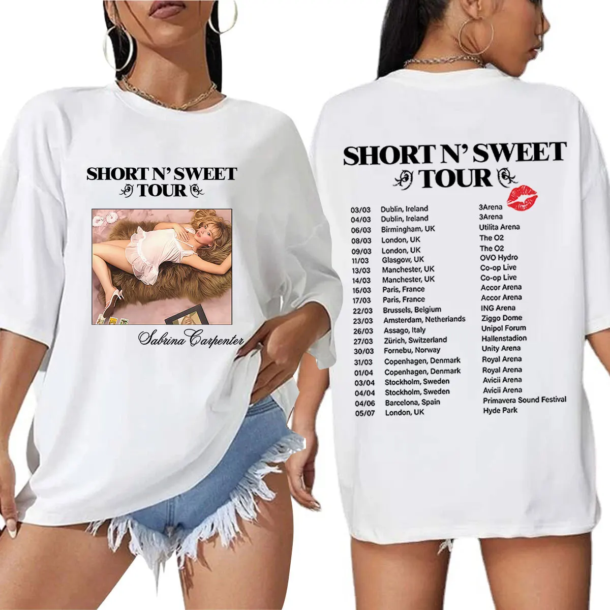 

Футболка Sabrina Carpenter Short N' Sweet Tour 2025, подарок фанатам, мужская и женская одежда, эстетические футболки в стиле Харадзюку, хлопковая свободная футболка