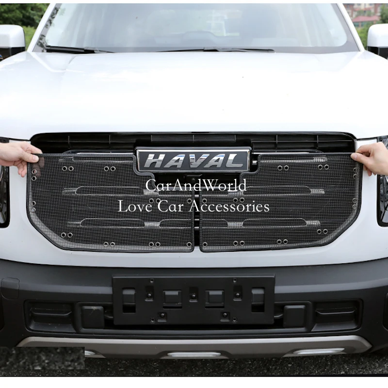 سيارة فحص الحشرات شبكة الجبهة مصبغة إدراج صافي خزان المياه المحرك الغطاء الواقي الزخارف اكسسوارات ل Haval DARGO 2021 2022