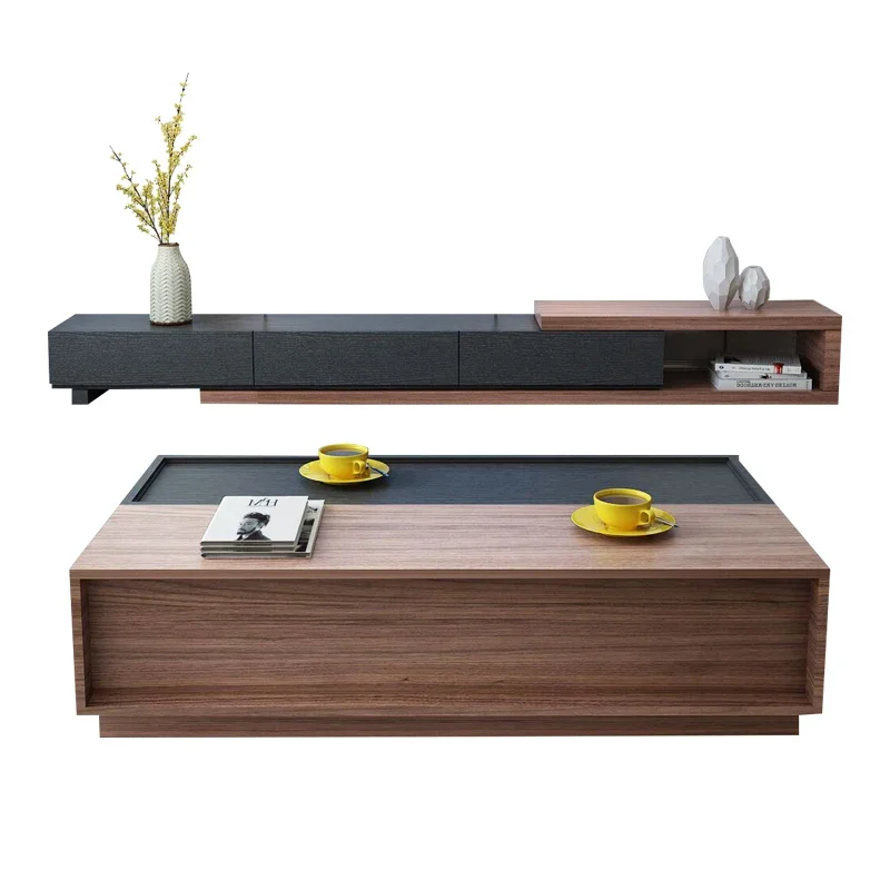 

Современный простой комбинированный комплект мебели для ТВ-шкафа, большой и маленький бытовой ТВ-шкаф, подъемный журнальный столик