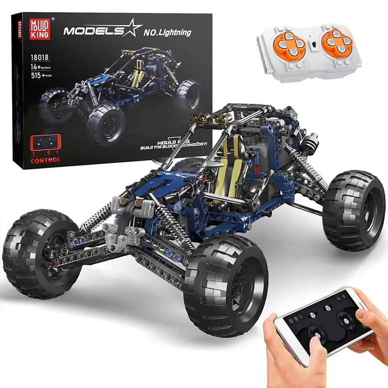 MOULD KING 18018 Technisches ferngesteuertes elektrisches Gelände-Kletterfahrzeug, Baustein-Spielzeug-Set, Modellsteine, Spielzeug für Kinder, Geschenk