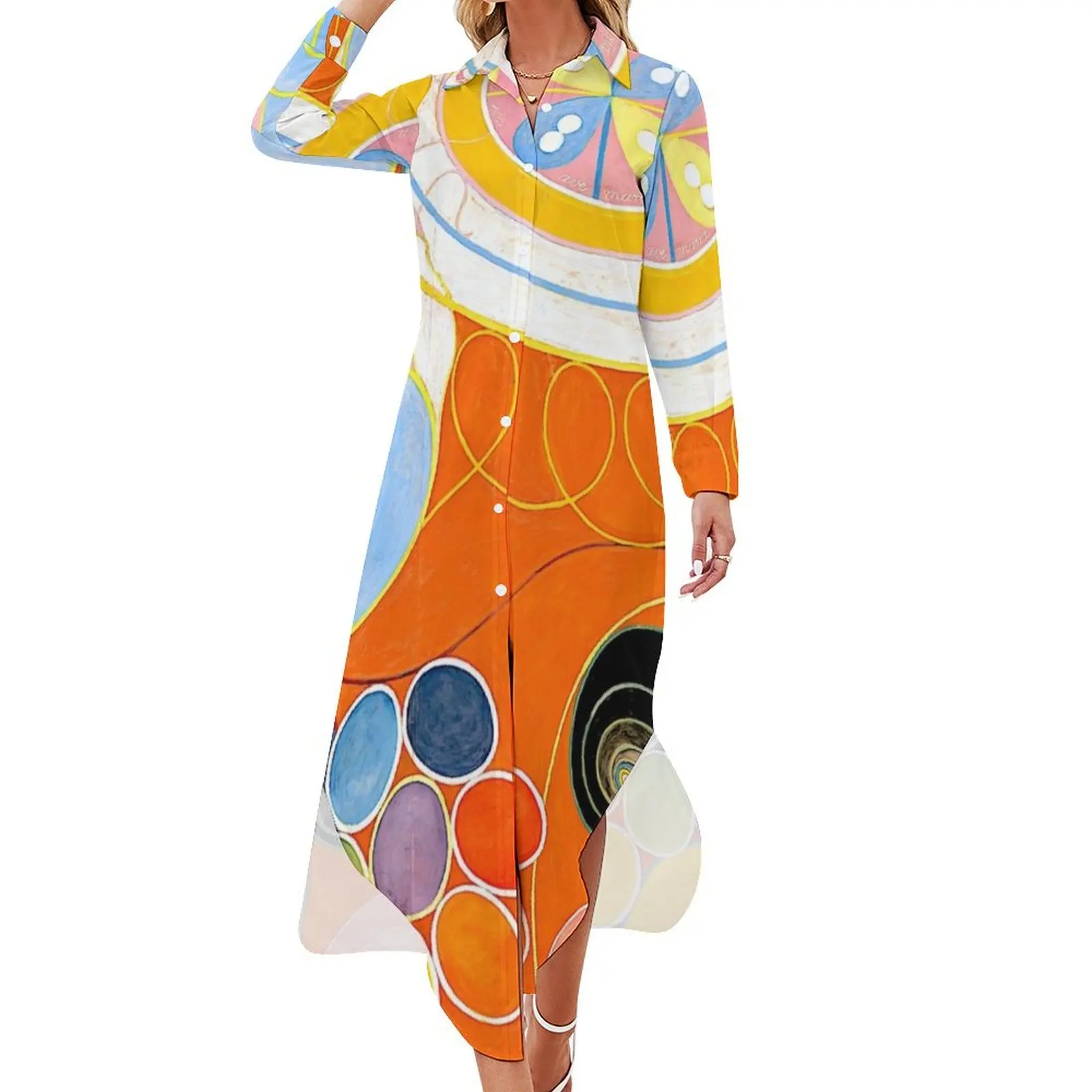 

The Ten Largest No. 3: Youth - Hilma af Klint Long Sleeved Shirt Dress elegant party dresses for women 2024 sexy dress