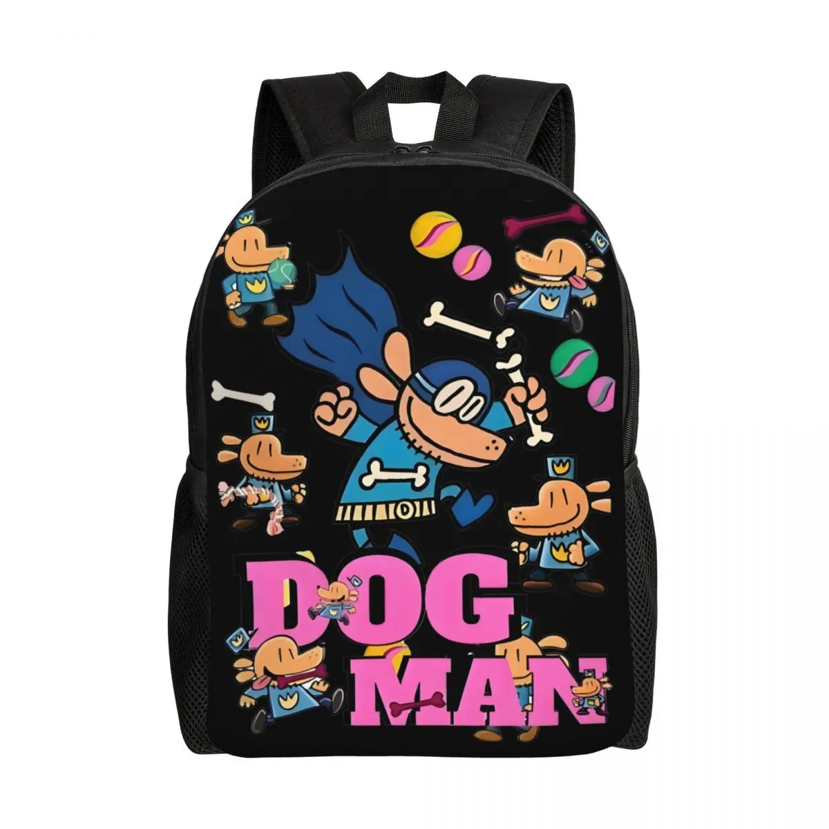 

Custom Cute Dog-Man Backpacks for Men Women College School Student Bookbag Fits 15 Inch Laptop Bags