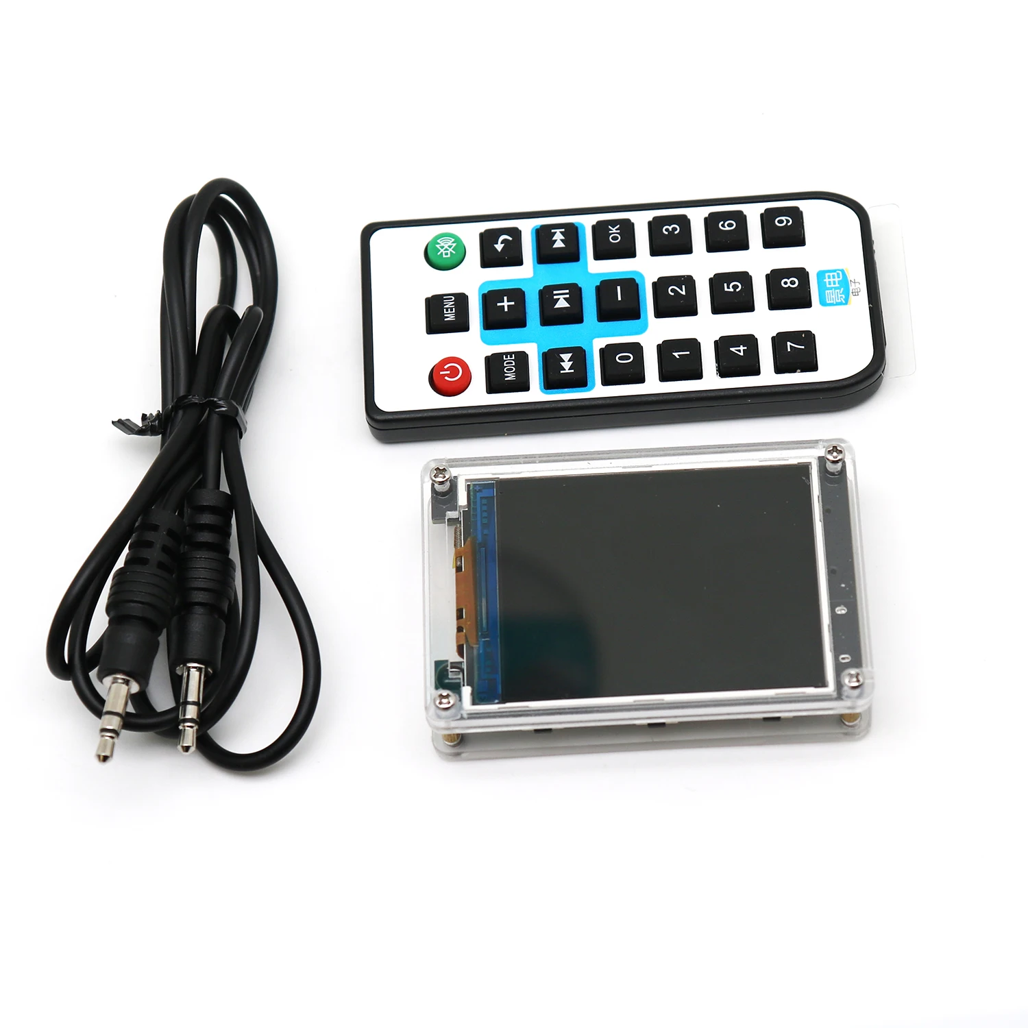 2.4inch Color LCD Music Spectrum & Level Meter Voice/Line Control Audio Car Rhythm Light Clock Display for Home Stereo Amplifier
