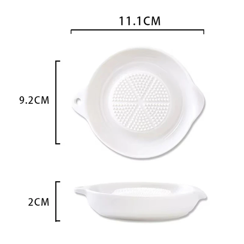 Ceramic Garlic Grinder Masher - White Porcelain Hand Grinder For Garlic, Ginger, Carrots,Kitchen Grinding Tool