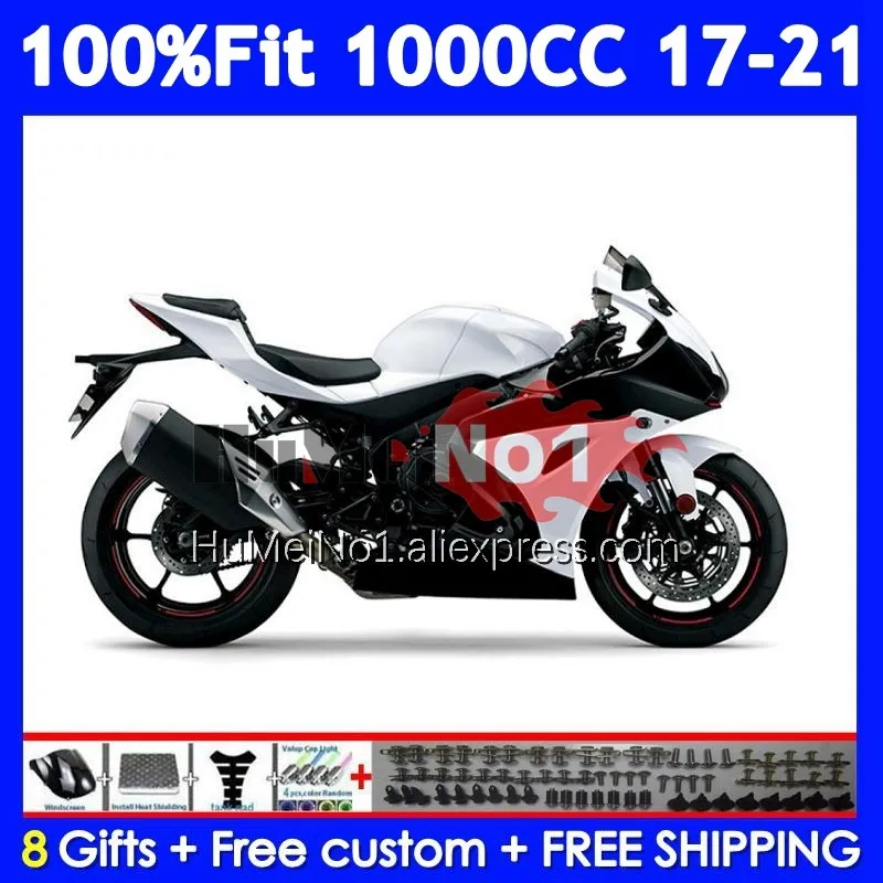 Injection For SUZUKI GSXR1000 GSXR 1000 L7 122No.20 K17 Gloss white GSXR-1000 17 18 19 20 21 2017 2018 2019 2020 2021 Fairings