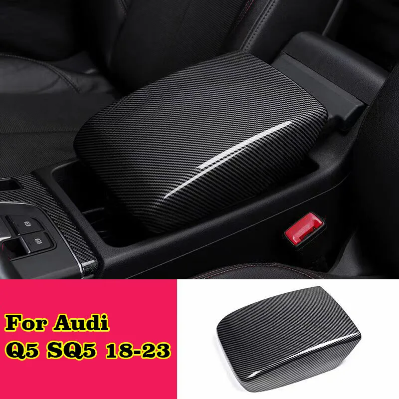 

Накладка на подлокотник, 1 шт., для Audi Q5 SQ5 2018-2023, центральная консоль, углеродное волокно