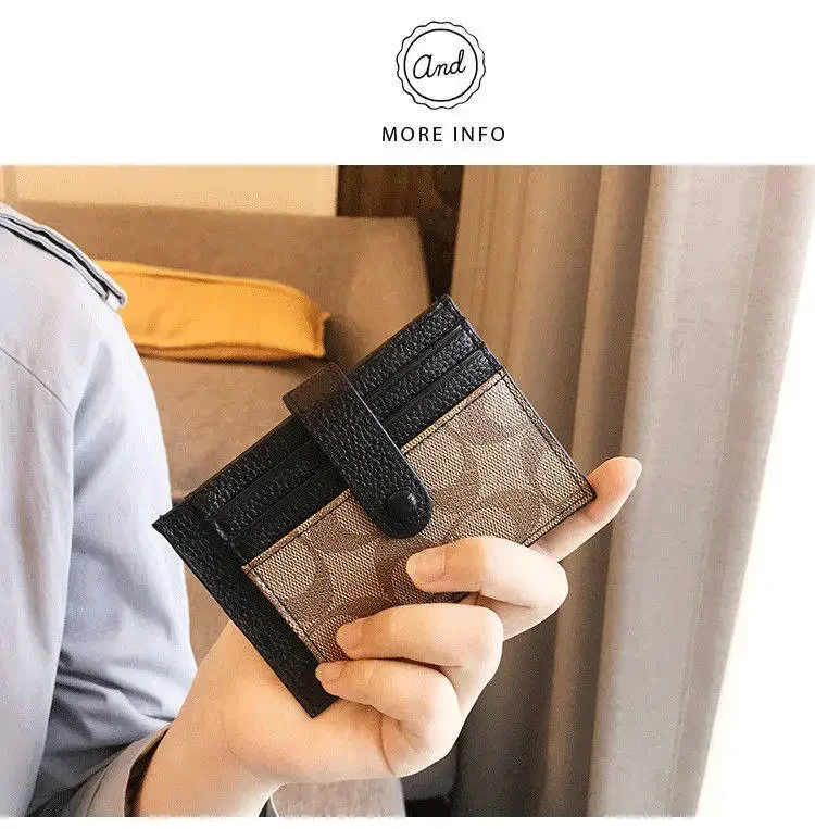 Mini Slim, ultradünne Kartenhülle im Ins-Stil, modische, kurze Geldbörse für Mädchen und Frauen, mit Applikationen, Karten- und Ausweishülle, Geldbeutel. – Detail 19