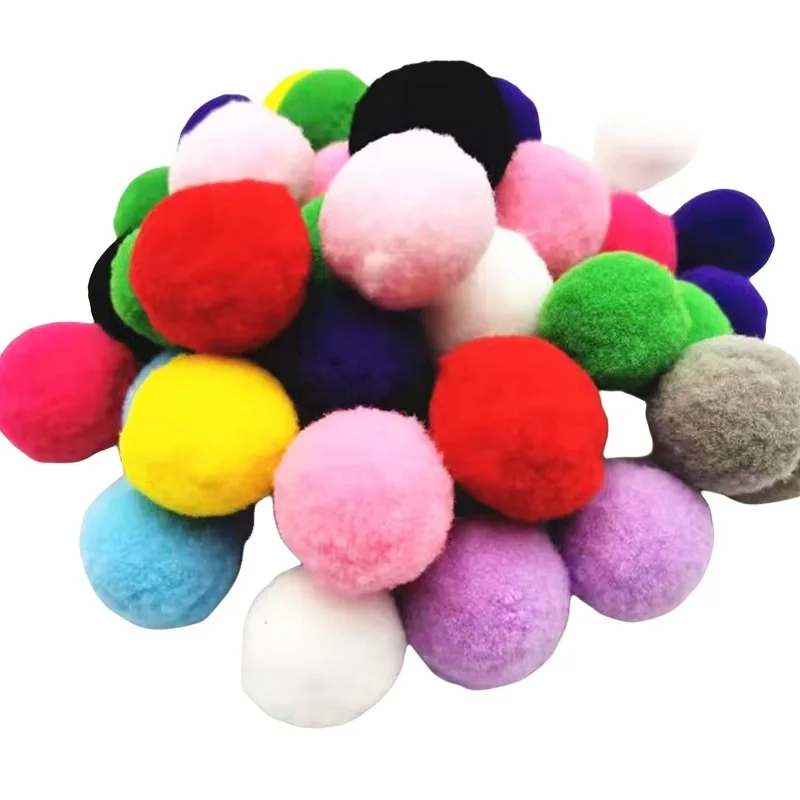 30 millimetri Pompon Fluffy Morbido Pom Poms Pompoms Sfera Per Bambini Fatti A Mano Giocattoli di Natale di Cerimonia Nuziale Della Decorazione