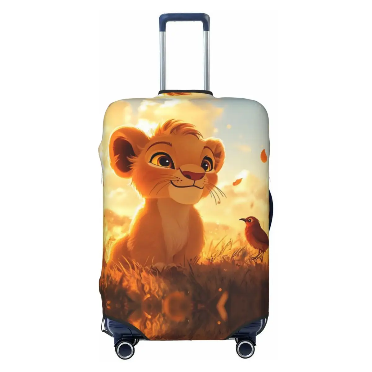 

Custom The Lion King Movie Luggage Cover Elastic Retro Hakuna Matata Travel Suitcase Protective Covers Fits 18-32 Inch