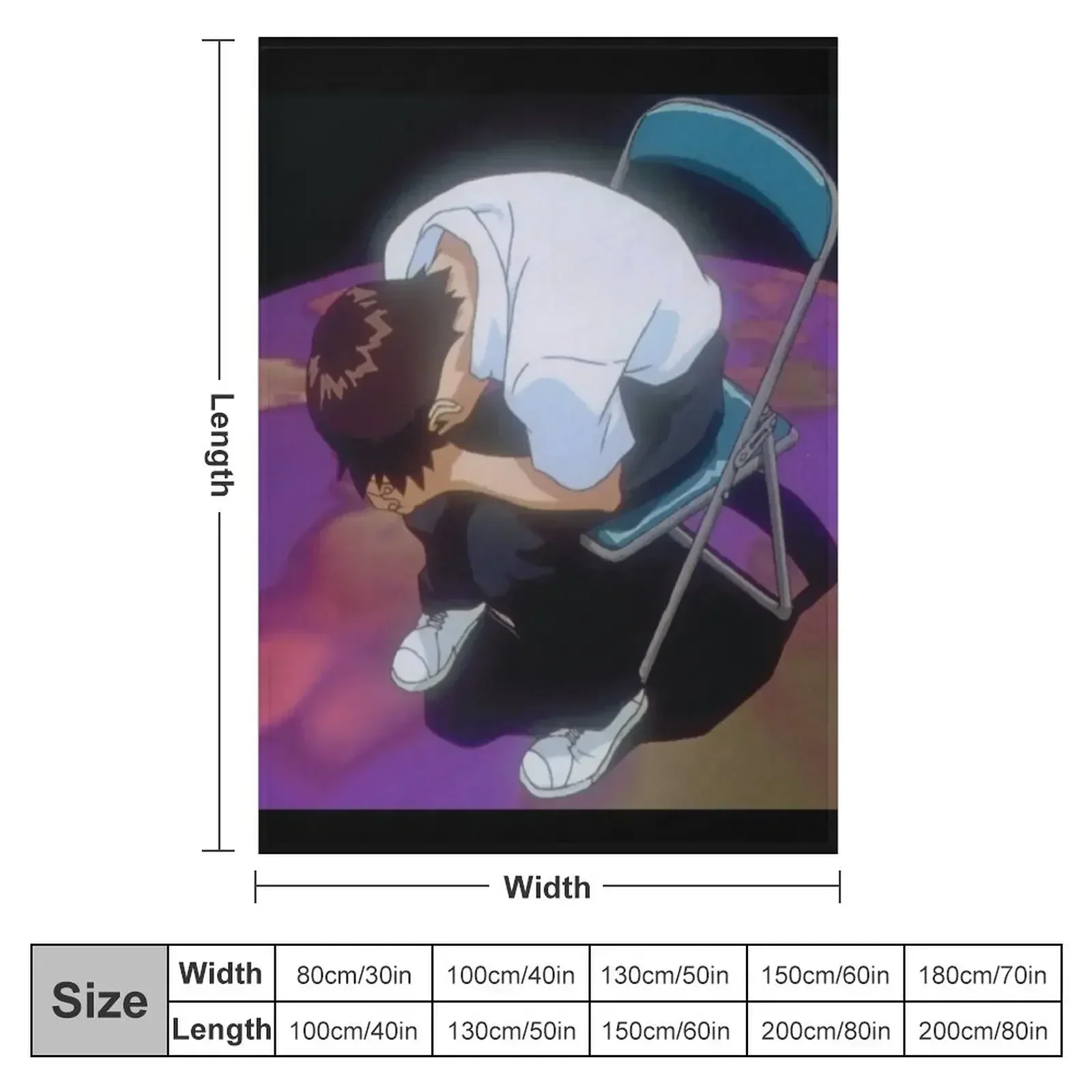 Shinji Crying Throw Blanket For Baby Hairy Furry Plush Blankets