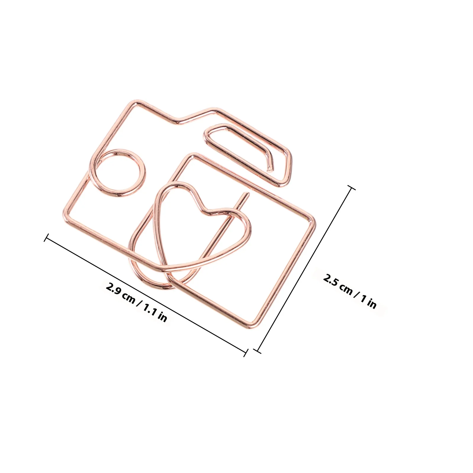 20Pcs Creative Paper Clips Mini Metal Craft Clips for Office School Home Use Multi-Function Document File Fixing Tool Small