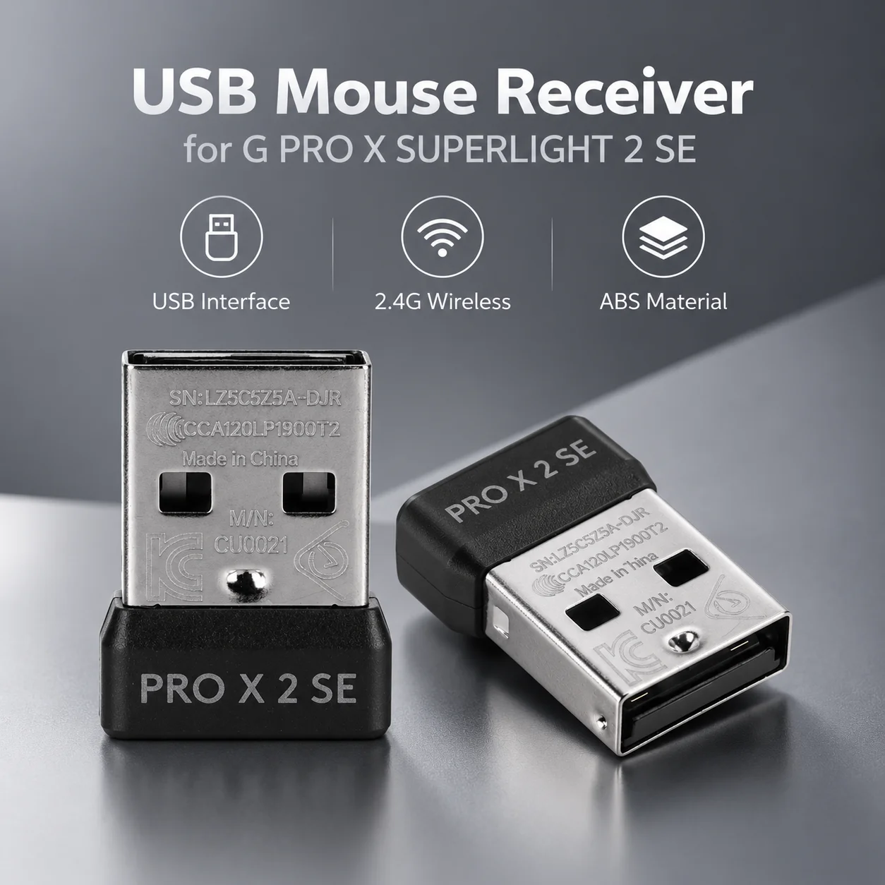 USB Dongle Mouse Receiver Adapter Replacement for Logitech G PRO X SUPERLIGHT 2 SE Mouse USB Receiver Lightweight Easy To Use