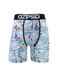 Men's Printed Fashion Long Boxer Briefs