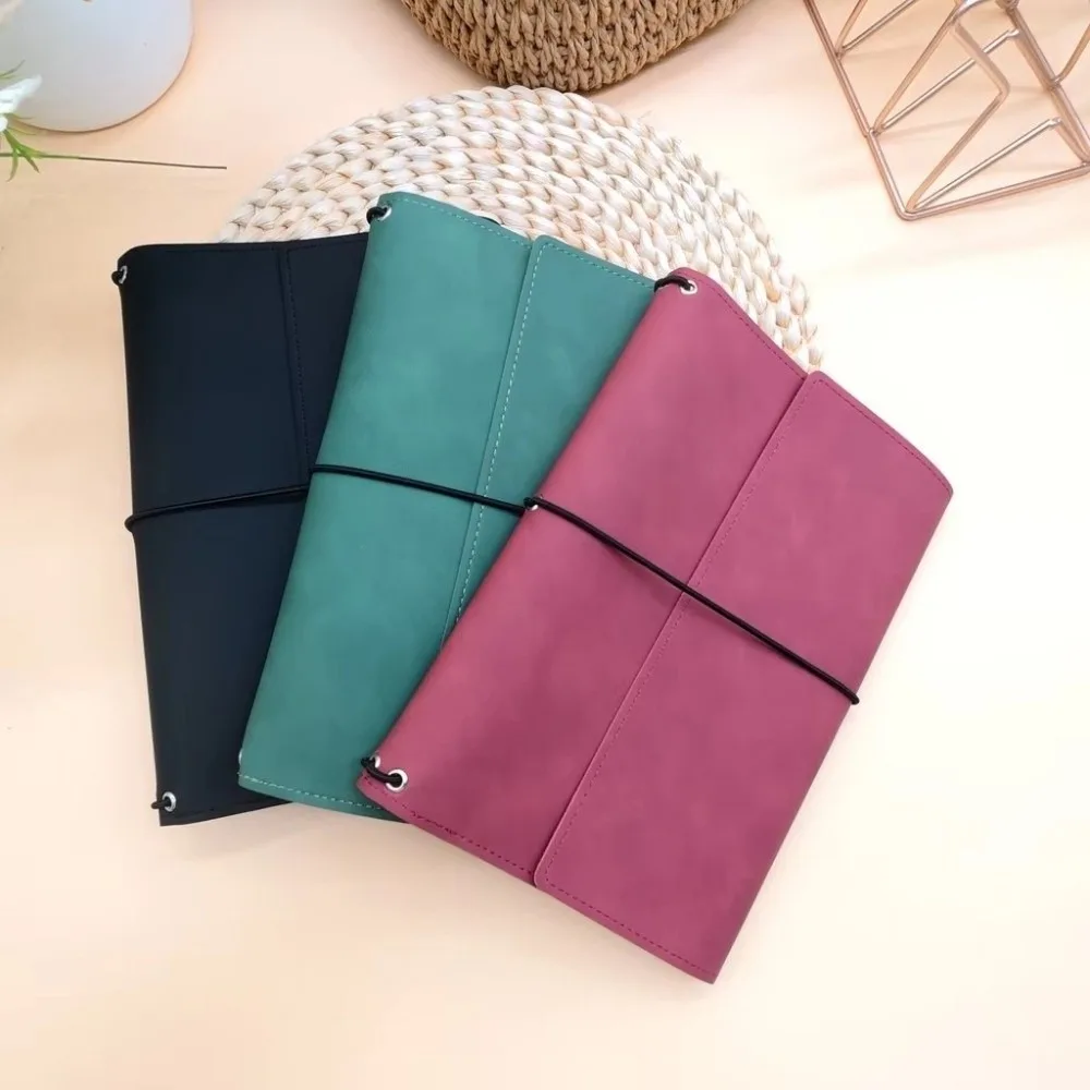 Vintage A5 Notebook Organizer Loose Leaf Compact Notebook Cover Crazy Horse Leather Refillable Book Protective Cover For Hobby