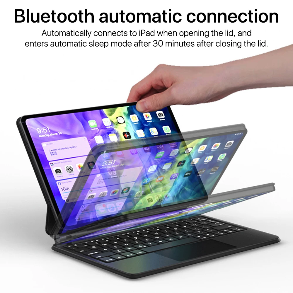 Cover for iPad Keyboard Air 5 Air 4 10.9 inch iPad Pro 11 Magic Keyboard Case and Backlight Mouse Touchpad Bluetooth Keyboard